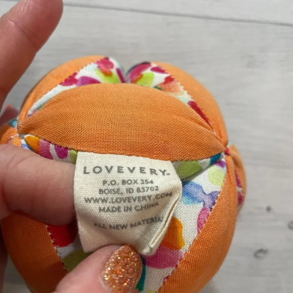 LOVEVERY‎ Rainbow Ball Senser Play Kit 5-6 Months Organic Cotton Play Toy